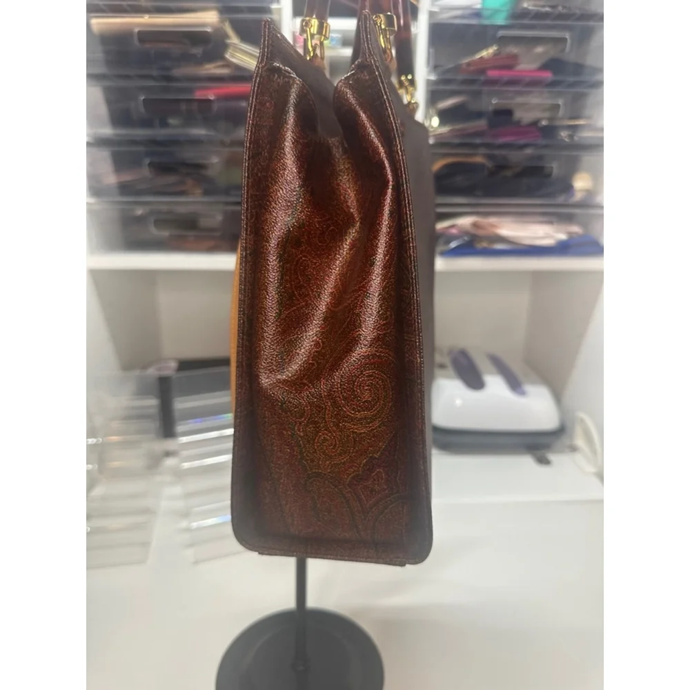 Women's Etro Tote Bag Medium Brown - Picture 6 of 16